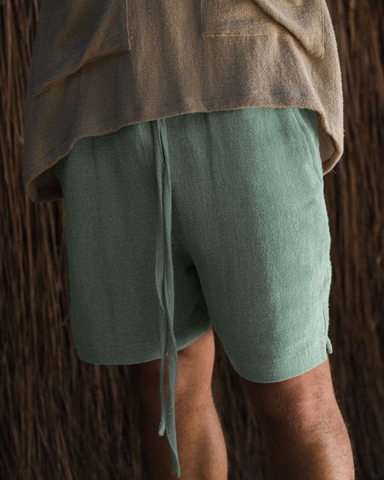 Casual cropped pants, breathable and loose fitting straight leg shorts HF2904-01-01